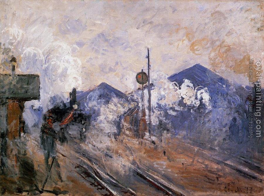 Claude Oscar Monet : Track Coming out of Saint-Lazare Station